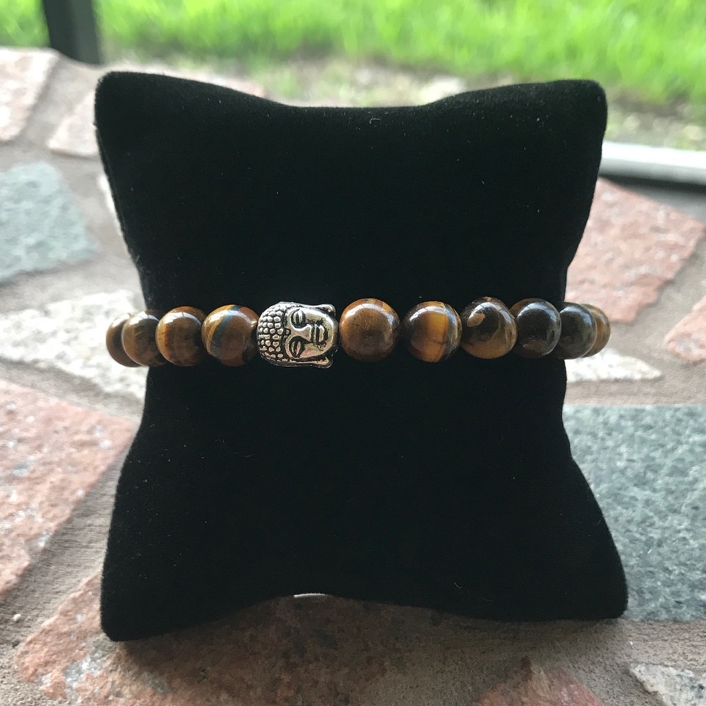 🔴SALE ! Men or women tiger eye buddha bracelet - Picture 8 of 9